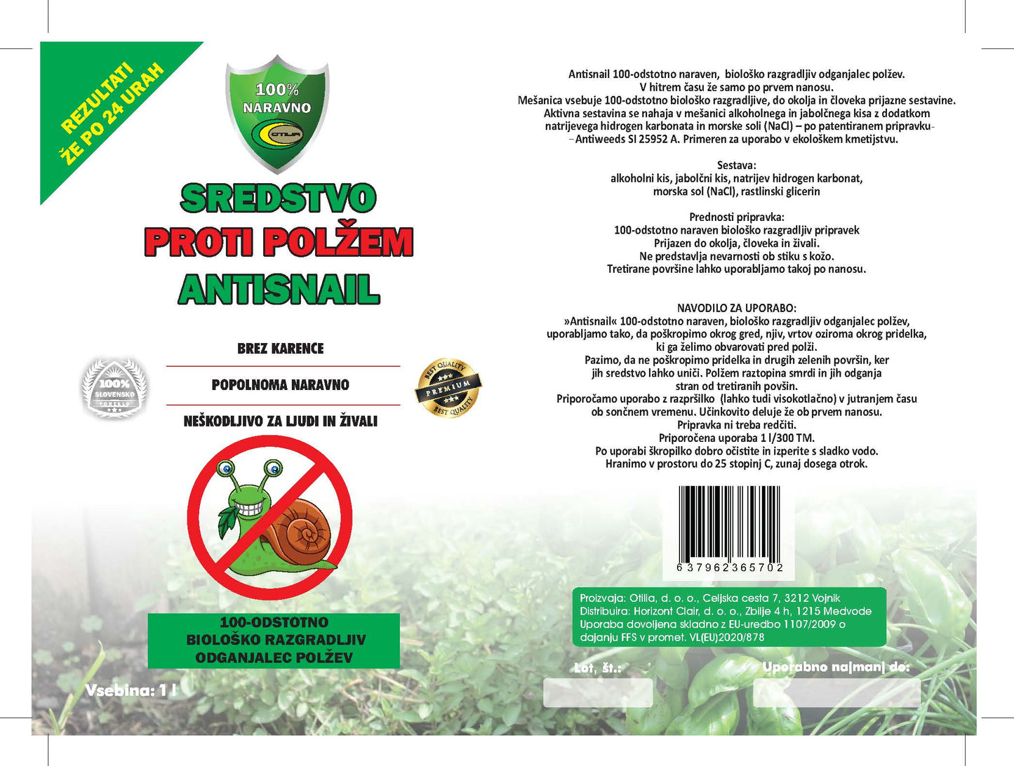 Snail repellent - ANTISNAIL
