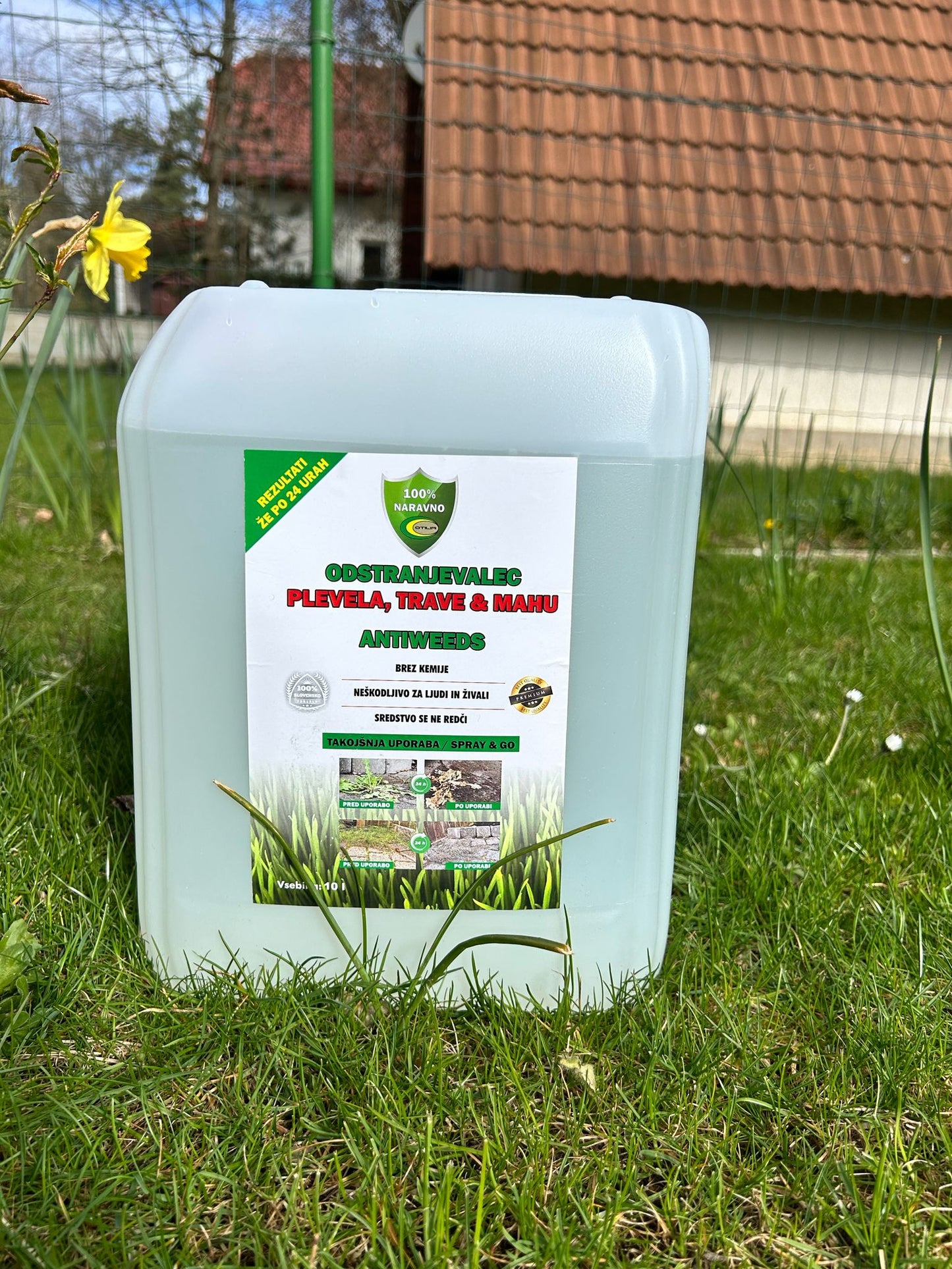 naravno sredstvo proti plevelu antiweeds 10l za večje površine učinkovito odstranjevanje plevela